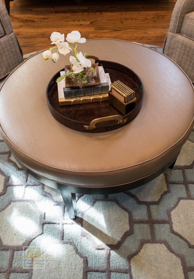 dallas interior design living room wine fireplace round seating