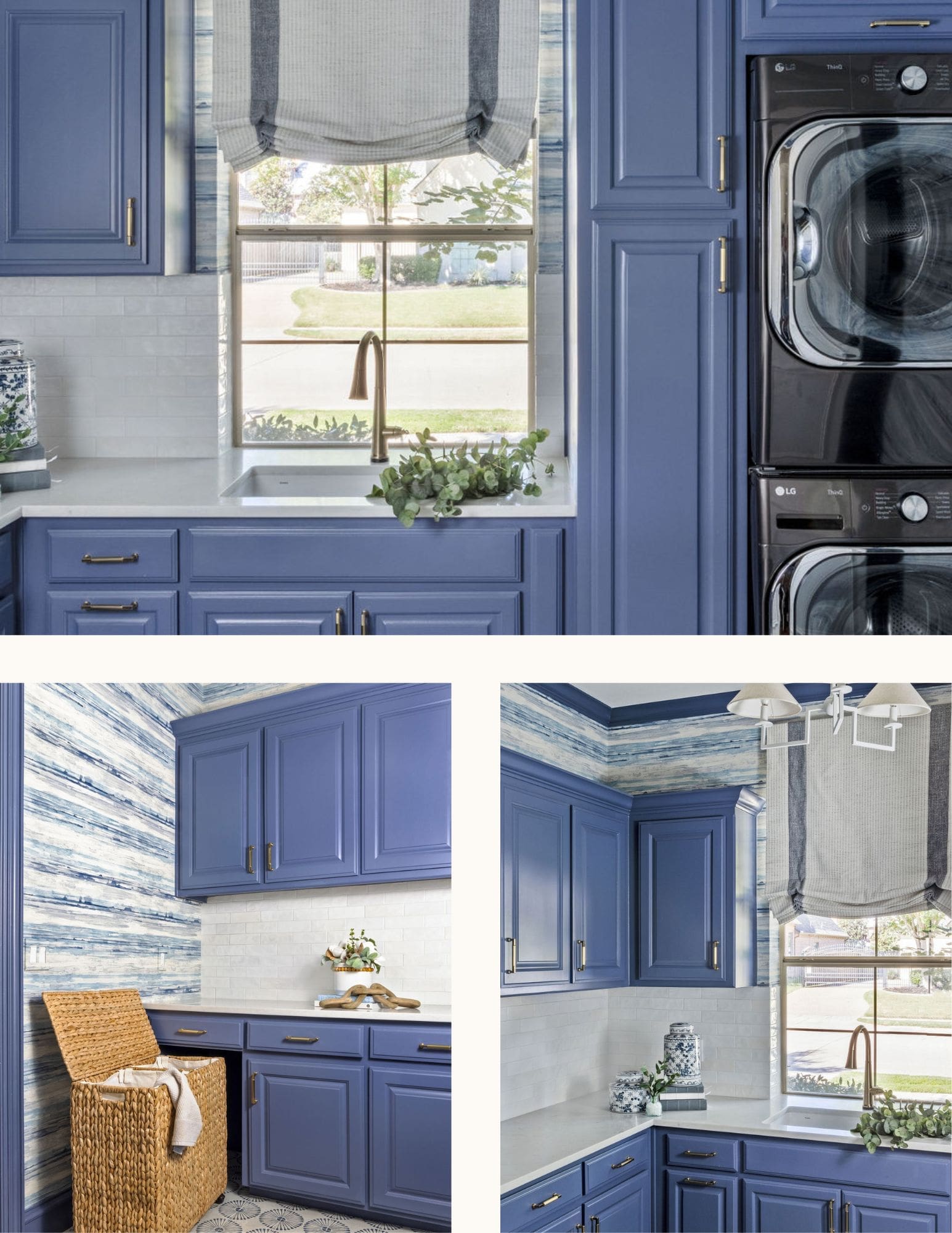 benefits of hiring an interior designer. Shows updated photos of the laundry room.